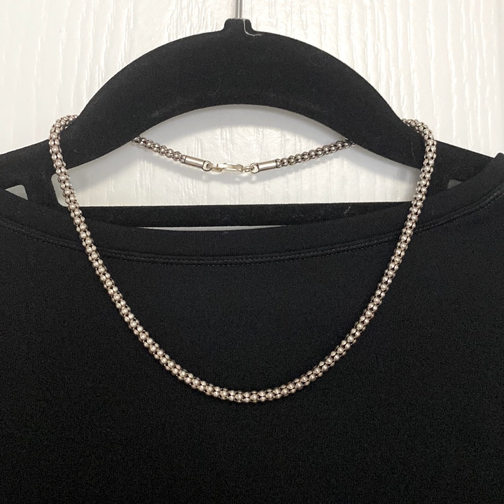 Silpada .925 sterling silver, popcorn necklace 16”